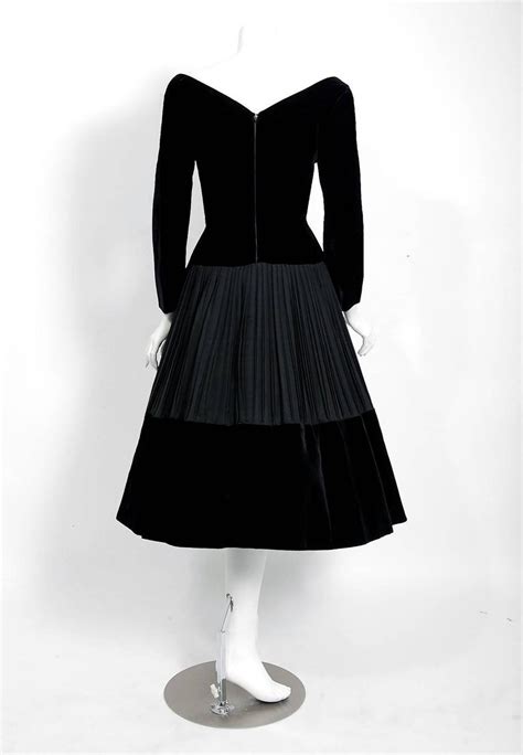 dior black velvet gown|vintage dior evening gowns.